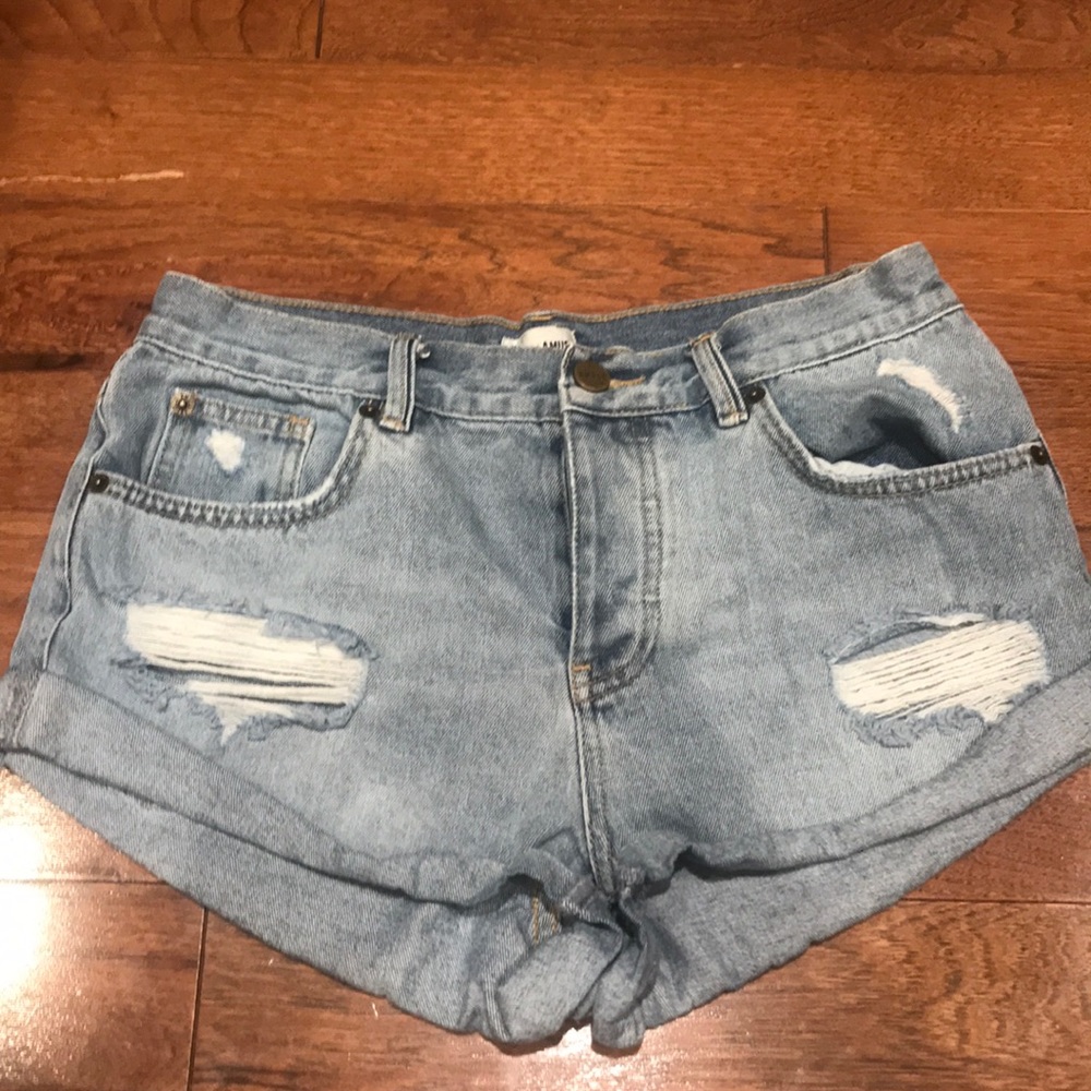 Amuse Society distressed jean shorts